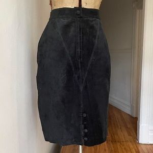 ada vintage pencil skirt suede